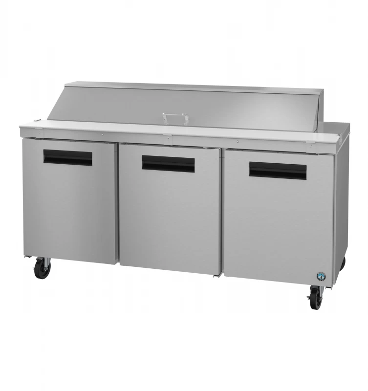 SR72B-18, Refrigerator, Three Section Sandwich Prep Table, Stainless DoorsTitle SR72B18