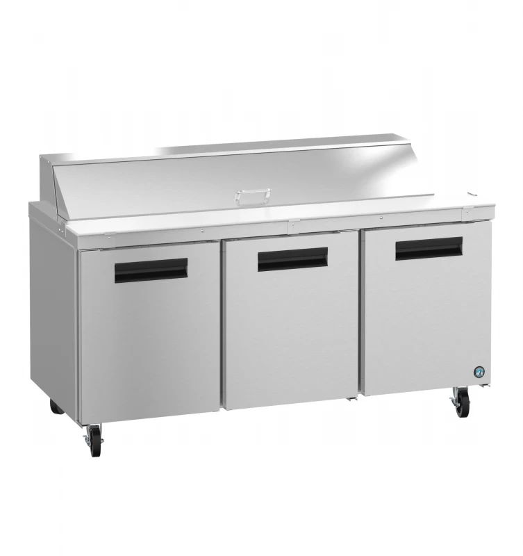 SR72B-18, Refrigerator, Three Section Sandwich Prep Table, Stainless DoorsTitle SR72B18