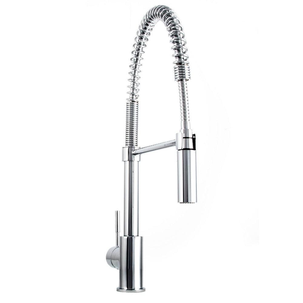 Sierra Pull Down Spring Single Handle Kitchen Faucet In Chrome SRAKFCH