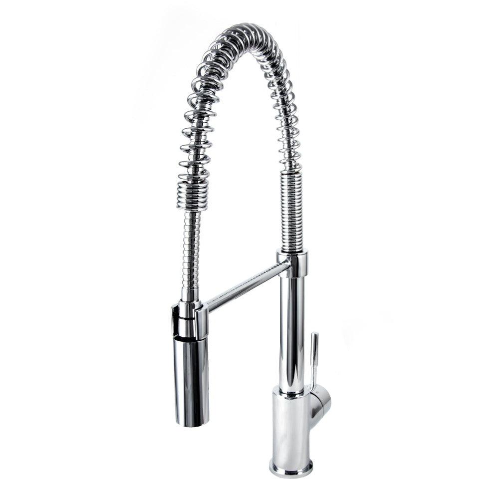 Sierra Pull Down Spring Single Handle Kitchen Faucet In Chrome SRAKFCH
