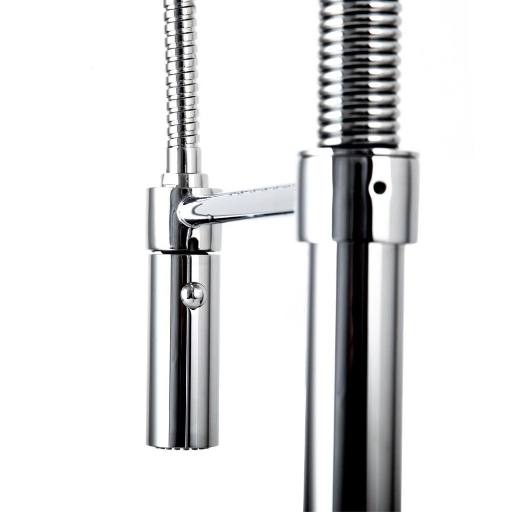 Sierra Pull Down Spring Single Handle Kitchen Faucet In Chrome SRAKFCH