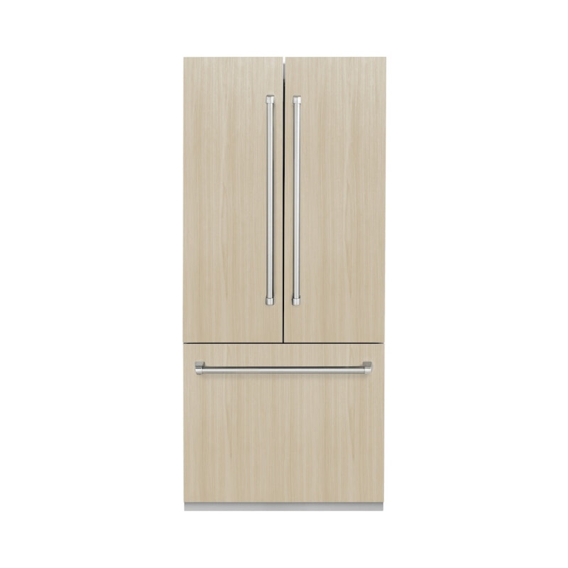 36 In. 19.6 Cu. Ft. Panel Ready French Door Built-in Bottom Freezer Refrigerator With Water Dispenser And Ice Maker With Stainless Steel Interior SRBIV36