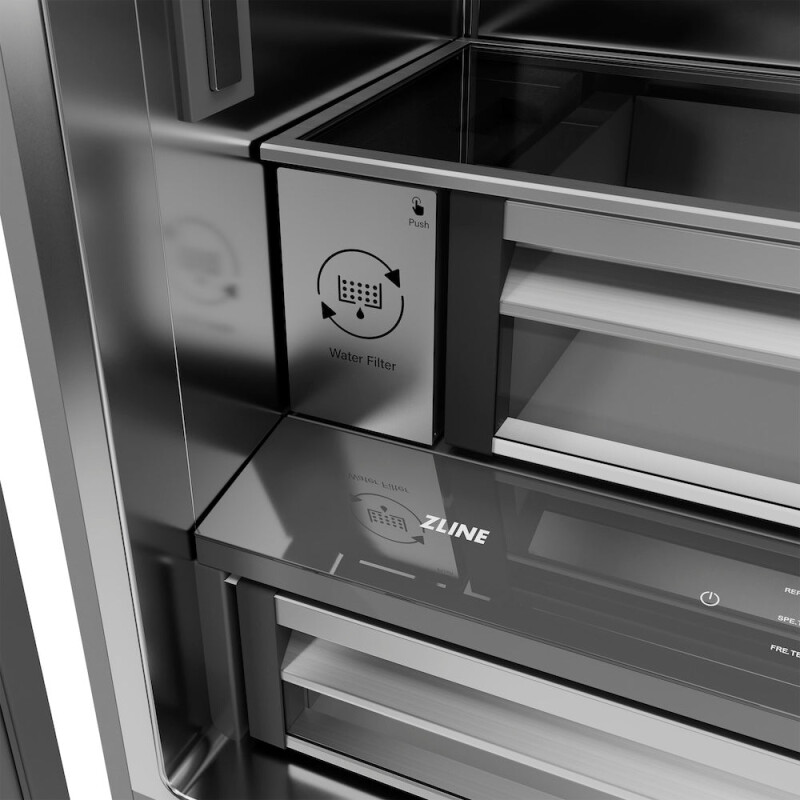 Autograph Edition 36 in. 19.6 cu. ft. French Door Built-In Bottom Freezer Refrigerator with Water Dispenser and Ice Maker SRBIVZWM36MB