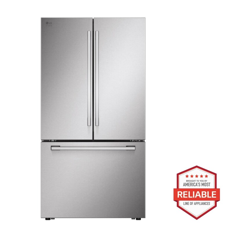 LG Studio LG STUDIO 27 cu. ft. Smart Counter-Depth MAX™ French Door Refrigerator Print Proof Stainless Steel SRFB27S3 Picture 1
