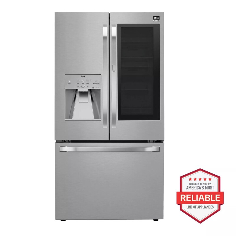 LG Studio LG STUDIO 24 cu. ft. Smart wi-fi Enabled InstaView® Door-in-Door® Counter-Depth Refrigerator with Craft Ice™ Maker PrintProof™ Stainless Steel SRFVC2406S Picture 1