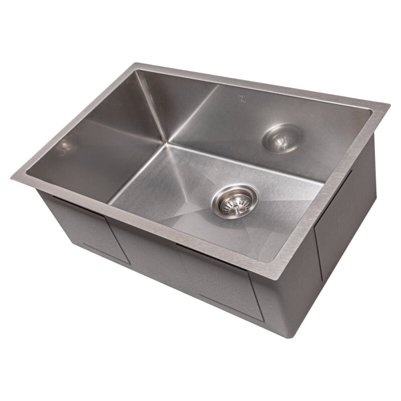 27 In. Meribel Undermount Single Bowl Stainless Steel Kitchen Sink With Bottom Grid SRS27