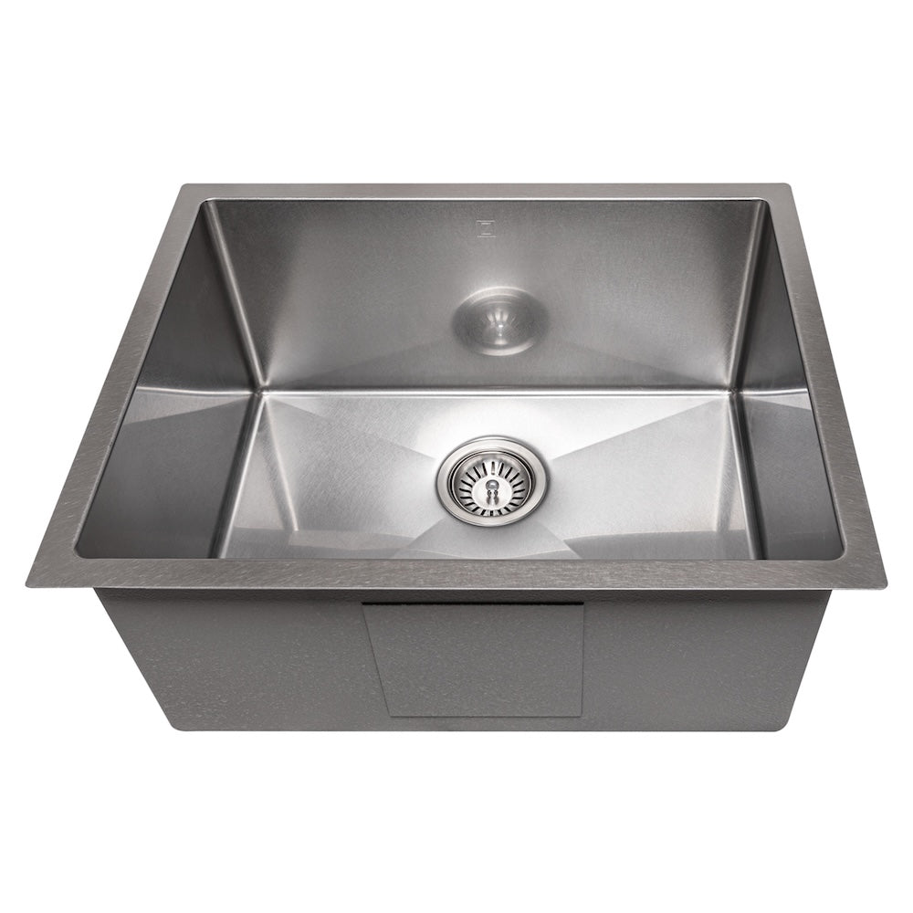 27 In. Meribel Undermount Single Bowl Satin Stainless Steel Kitchen Sink With Bottom Grid SRS27S