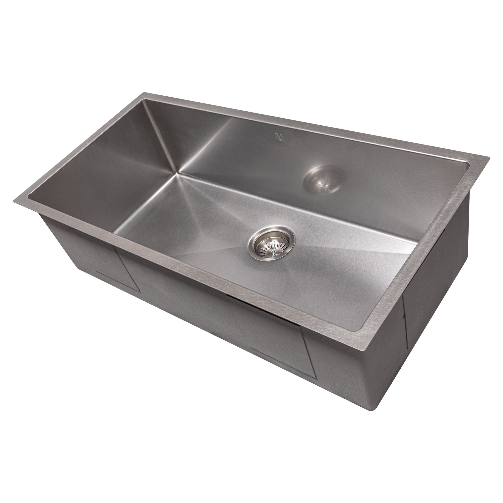 36 In. Meribel Undermount Single Bowl Satin Stainless Steel Kitchen Sink With Bottom Grid SRS36S