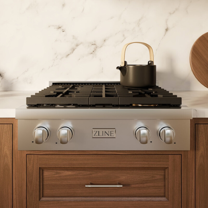 30 In. Paramount Gas Rangetop With 4 Burners And Porcelain Cooktop In Stainless Steel SRT30