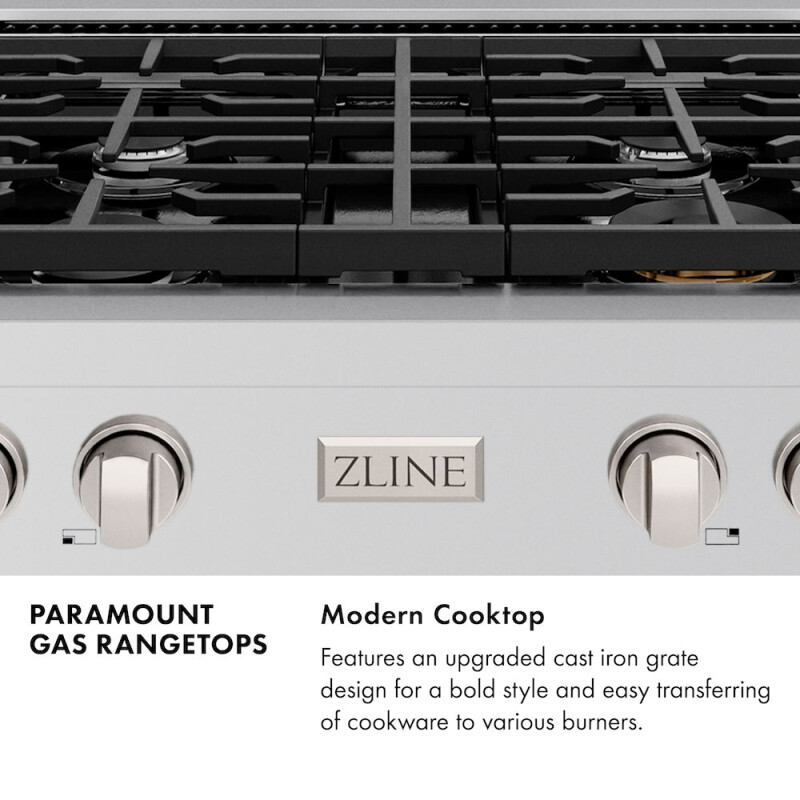 30 In. Paramount Gas Rangetop With 4 Burners And Porcelain Cooktop In Stainless Steel SRT30