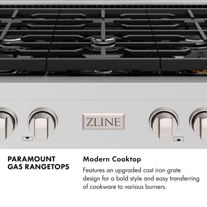 36 In. Paramount Gas Rangetop With 6 Burners And Porcelain Cooktop In Stainless Steel SRT36