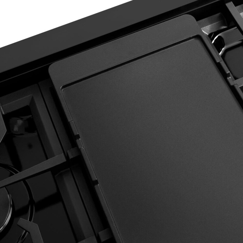 48 In. Paramount Gas Rangetop With 8 Burners And Porcelain Cooktop In Black Stainless Steel SRTB48