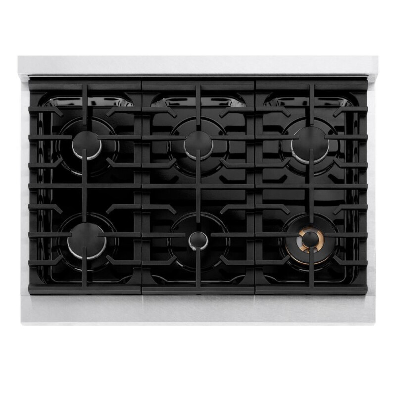 36 In. Paramount Gas Rangetop With 6 Burners And Porcelain Cooktop In Satin Stainless Steel SRTS36