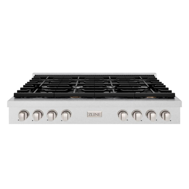 48 In. Paramount Gas Rangetop With 8 Burners And Porcelain Cooktop In Satin Stainless Steel SRTS48