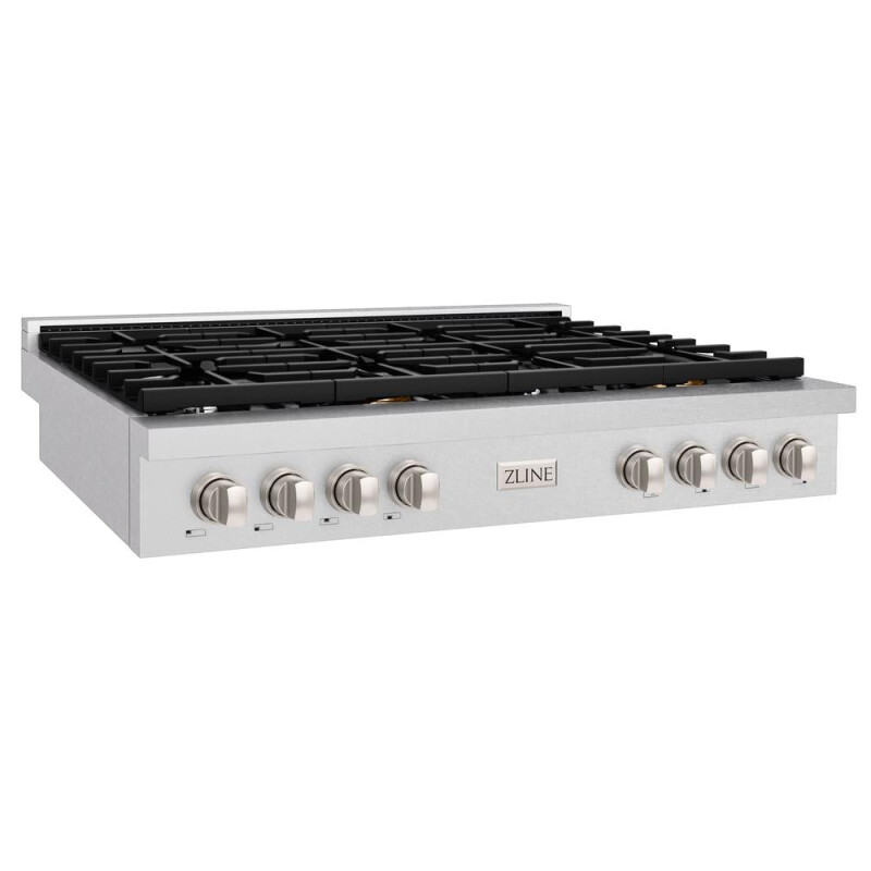 48 In. Paramount Gas Rangetop With 8 Burners And Porcelain Cooktop In Satin Stainless Steel SRTS48
