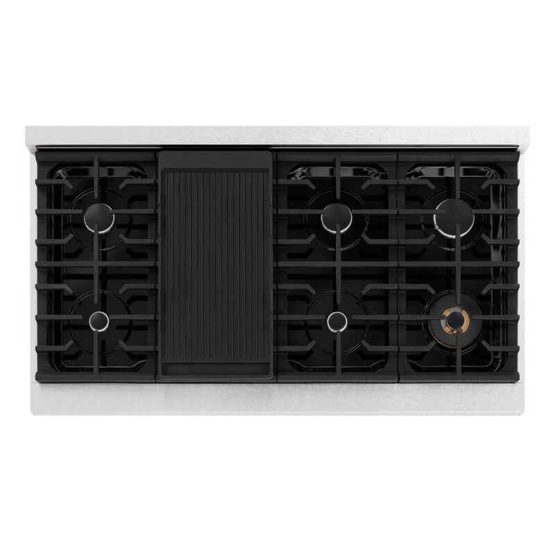 48 In. Paramount Gas Rangetop With 8 Burners And Porcelain Cooktop In Satin Stainless Steel SRTS48