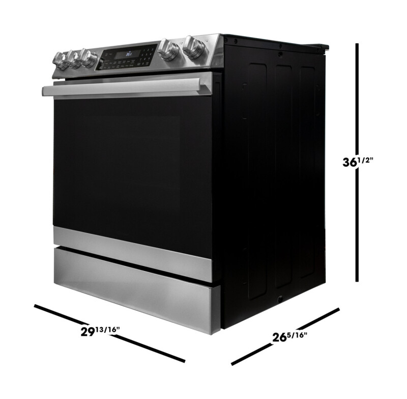 30 In. Electric Convection Slide-in Range With Air Fry view 2
