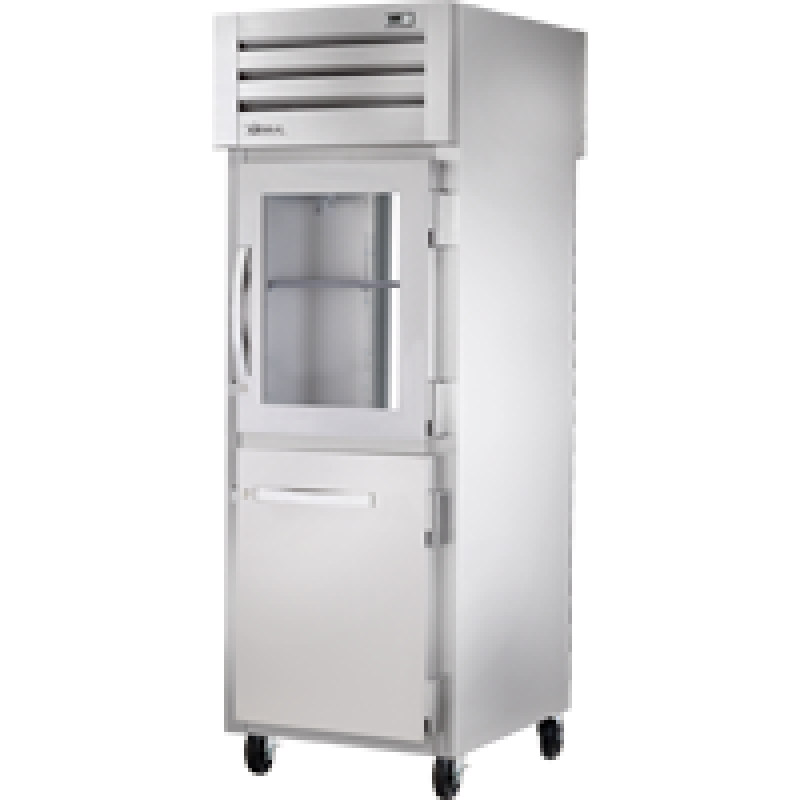 Pass-Thru Combination Half Front/Glass Rear Swing Doors Refrigerator with Hydrocarbon Refrigerant STA1RPT1HG1HS1GHC