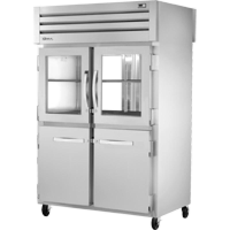 Pass-Thru Combination Half Front/Glass Rear Swing Doors Refrigerator with Hydrocarbon Refrigerant STA2RPT2HG2HS2GHC