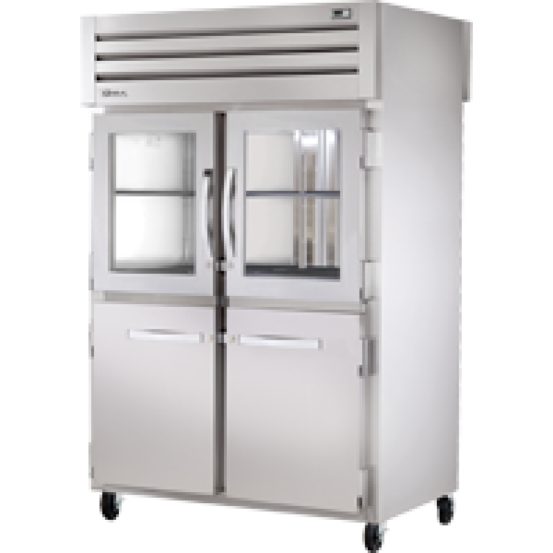 Pass-Thru Combination Half Front/Solid Rear Swing Doors Refrigerator with Hydrocarbon Refrigerant STG2RPT2HG2HS2SHC
