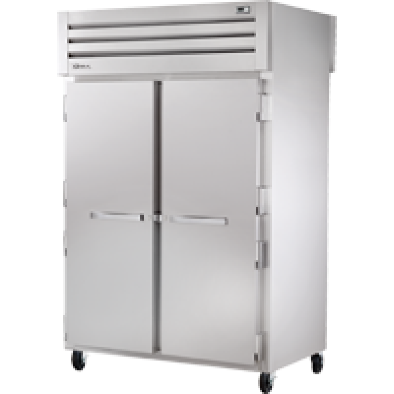 Refrigerador Vertical de Doble Acceso con Puertas Sólidas Frontales y Puertas de Cristal Traseras Batientes. STG2RPT2S2GHC