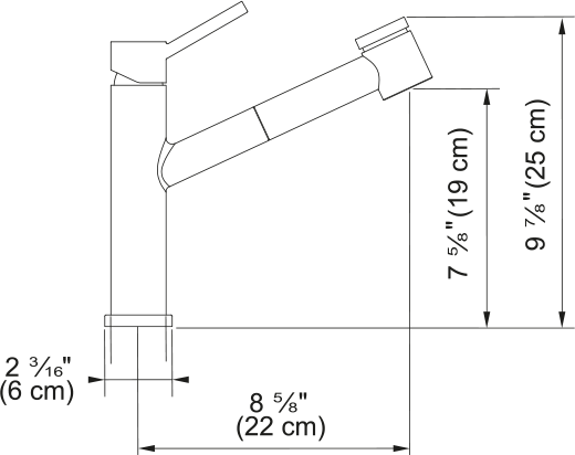 Steel Pull Out Faucet view 2