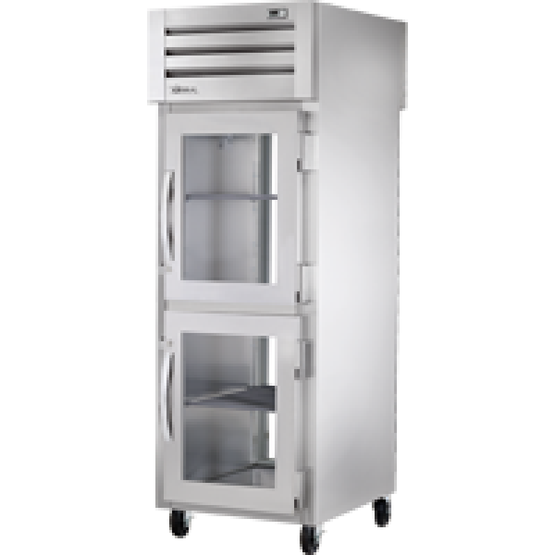 Pass-Thru Half Glass Front/Glass Rear Swing Doors Refrigerator with Hydrocarbon Refrigerant STR1RPT2HG1GHC