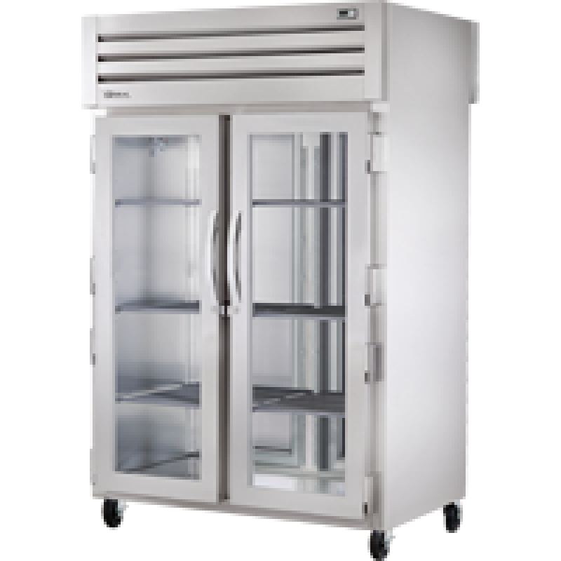 Pass-Thru Glass Front/Solid Rear Swing Doors Heated Cabinet STR2HPT2G2S