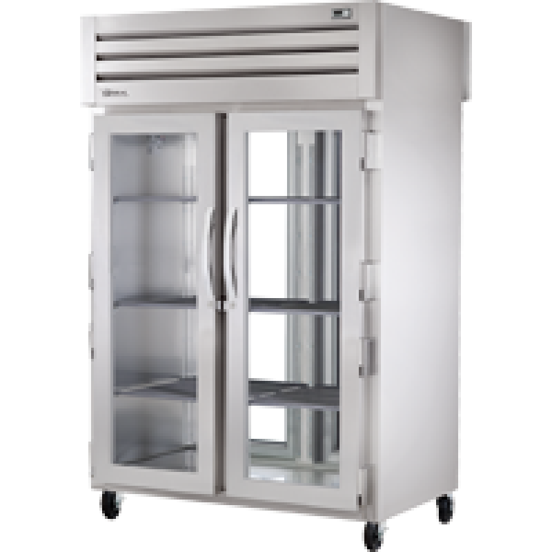 Pass-Thru Glass Front/Glass Rear Swing Doors Refrigerator with Hydrocarbon Refrigerant STR2RPT2G2GHC