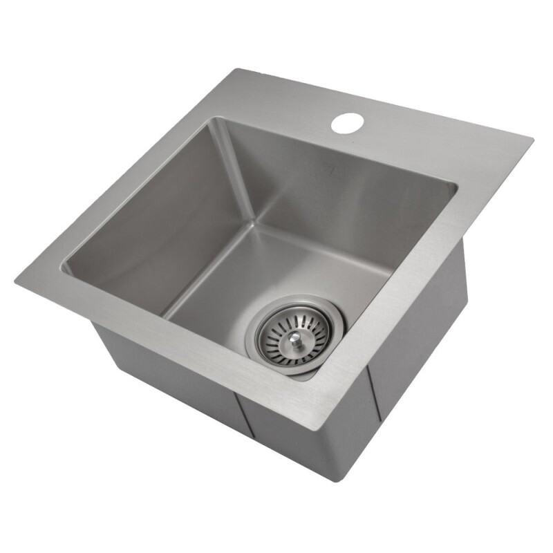 15 In. Donner Topmount Single Bowl Bar Kitchen Sink In Stainless Steel STS15