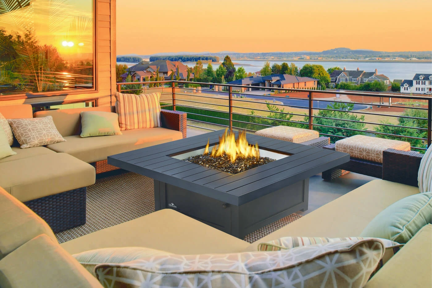 St. Tropez Square Patioflame® Table Fire Table STTR2BZ