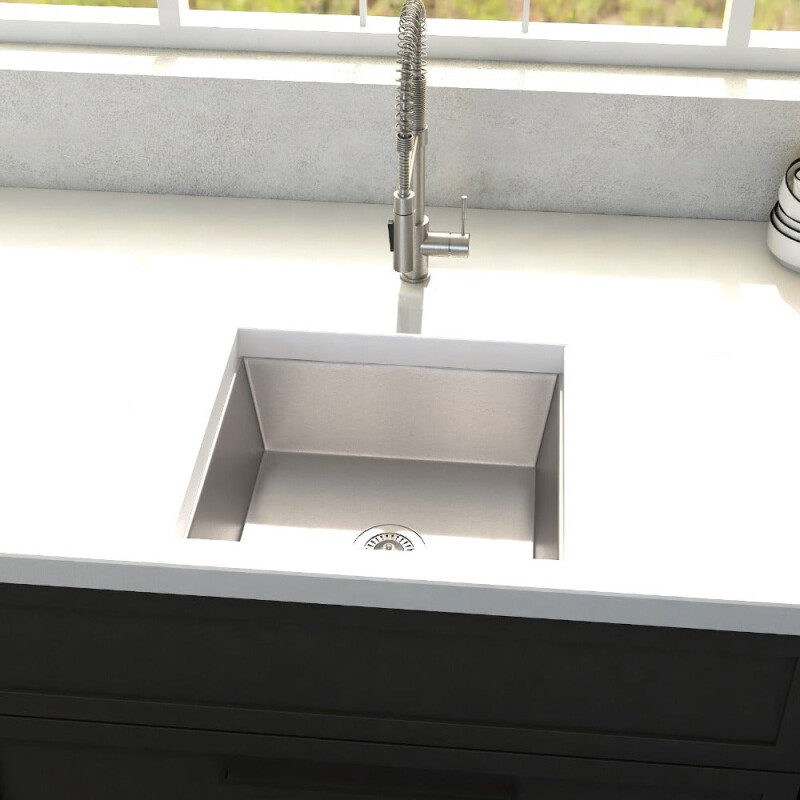 15 In. Boreal Undermount Single Bowl Bar Kitchen Sink In Stainless Steel SUS15
