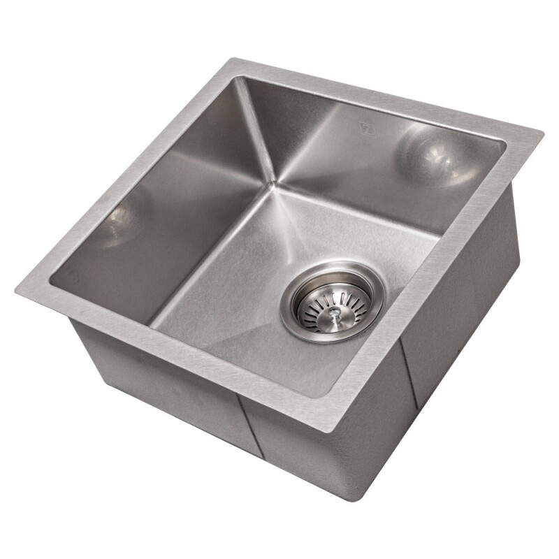 15 In. Boreal Undermount Single Bowl Satin Stainless Steel Bar Kitchen Sink SUS15S
