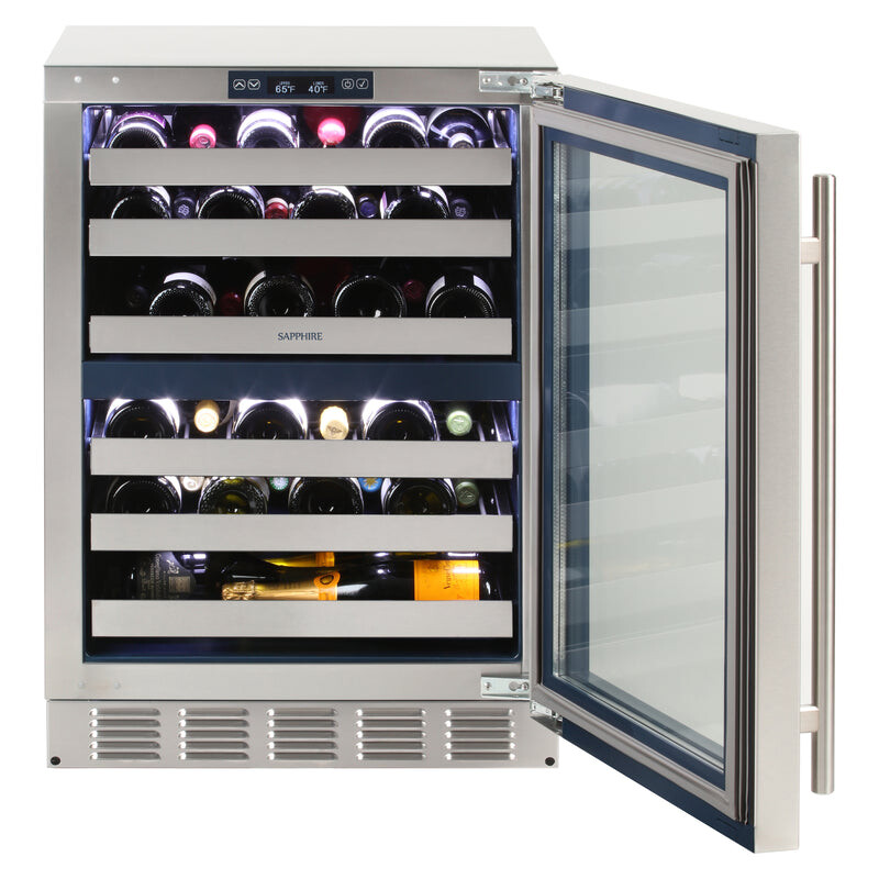 Wine Refrigerators | Indoor 24" Dual Zone Wine Refrigerator SW24DZSS
