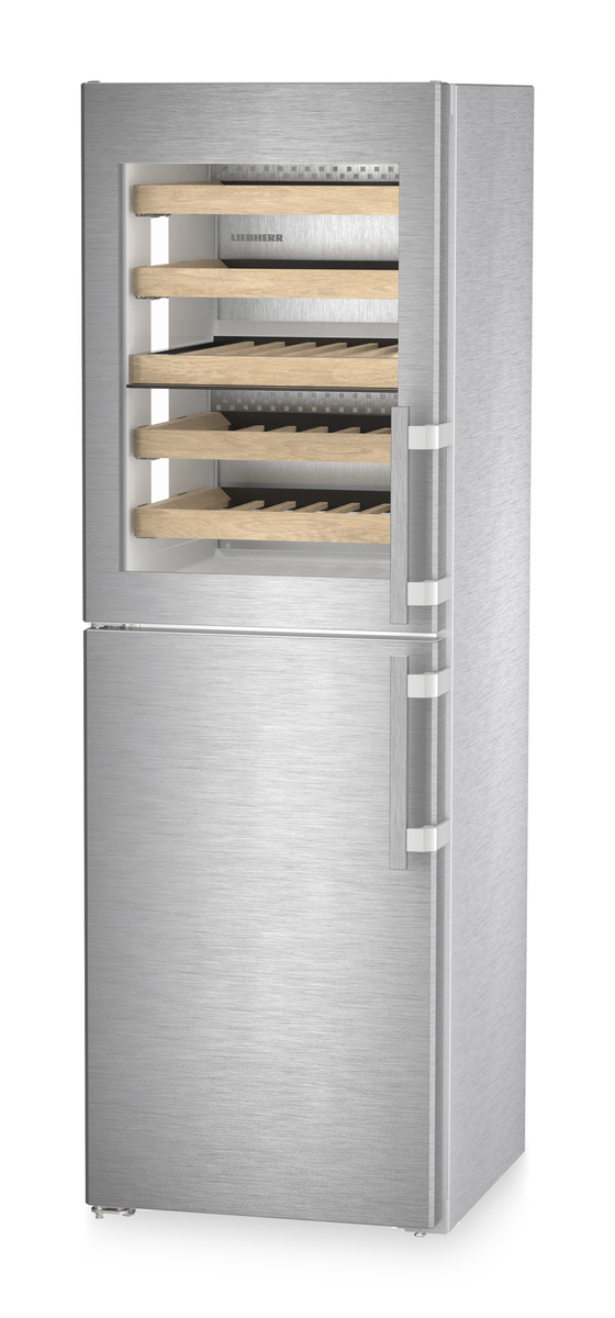 Combination with NoFrost freezer compartment and wine tempering compartment, Left Hinged SW5291