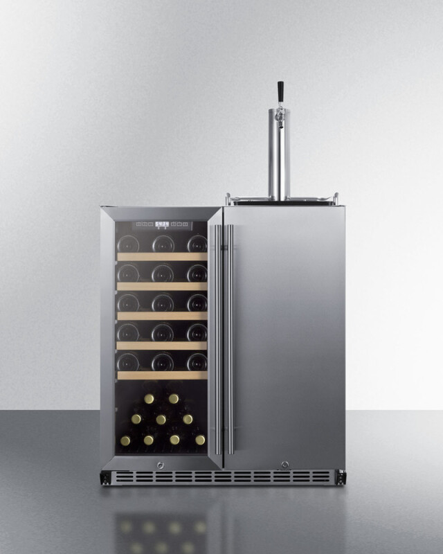 30" Wide Built-In Indoor/Outdoor Combination Wine Cellar/Kegerator SWBC3041