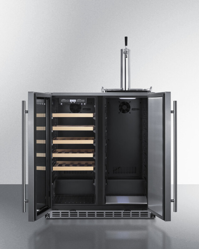 30" Wide Built-In Indoor/Outdoor Combination Wine Cellar/Kegerator SWBC3041