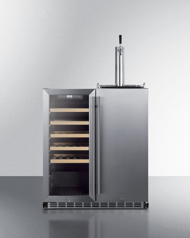 30" Wide Built-In Indoor/Outdoor Combination Wine Cellar/Kegerator SWBC3041