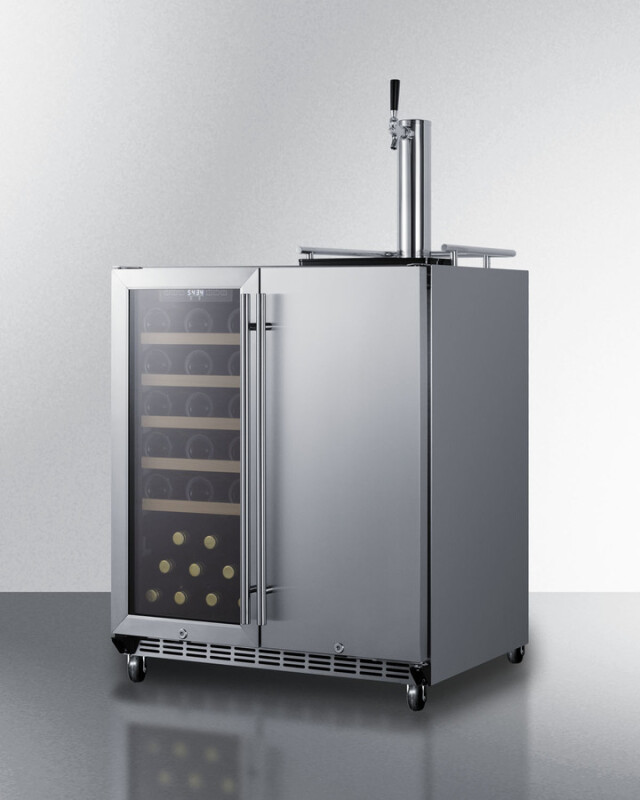 30" Wide Built-In Indoor/Outdoor Combination Wine Cellar/Kegerator SWBC3041