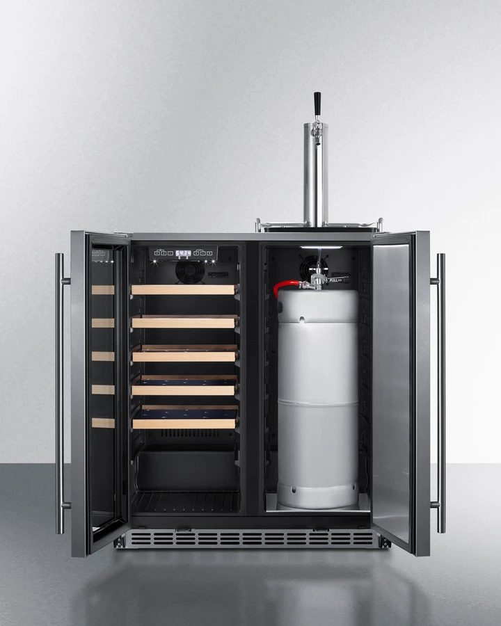 30" Wide Built-In Indoor/Outdoor Combination Beverage Center/Kegerator SWBC3041BV