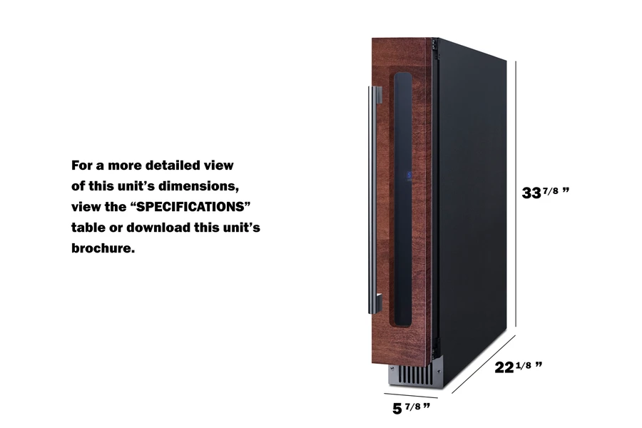 6" Wide Built-In Wine Cellar (Panel Not Included) SWC008PNR
