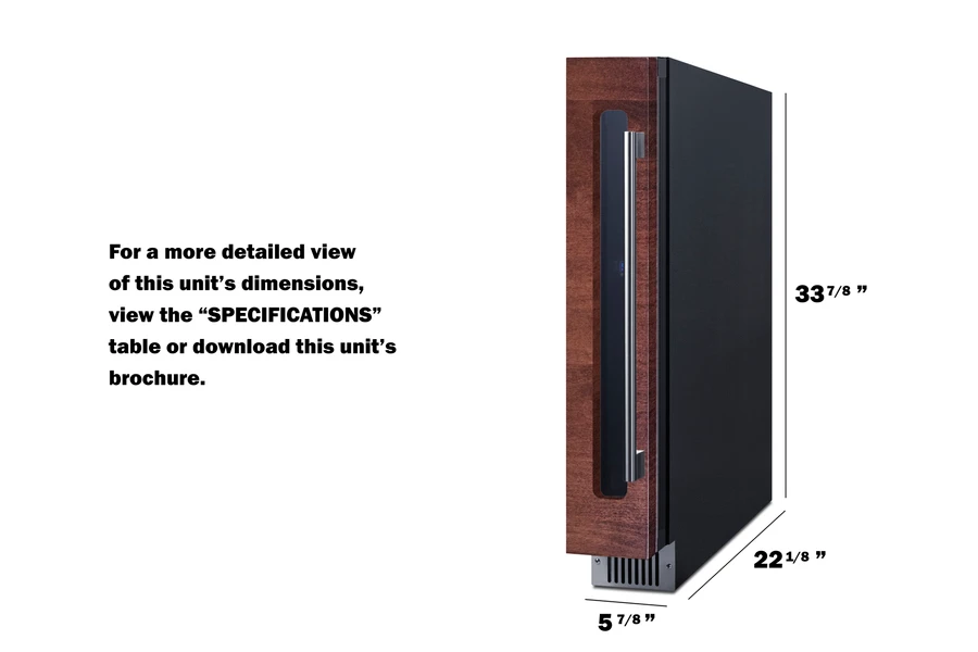 6" Wide Built-In Wine Cellar (Panel Not Included) SWC008PNRLHD