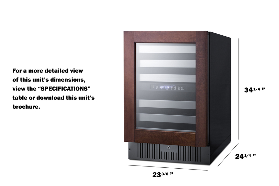 24" Wide Built-In Wine Cellar (Panel Not Included) SWC532BLBISTPNR