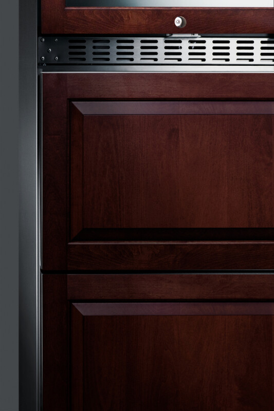 24" Wide Combination Dual-Zone Wine Cellar and 2-Drawer All-Refrigerator (Panels Not Included) SWCDAR24PNR