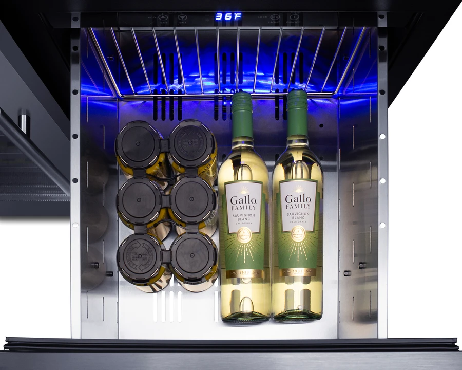 36" Wide Combination Wine Cellar & 2-Drawer Refrigerator SWCDAR36UC