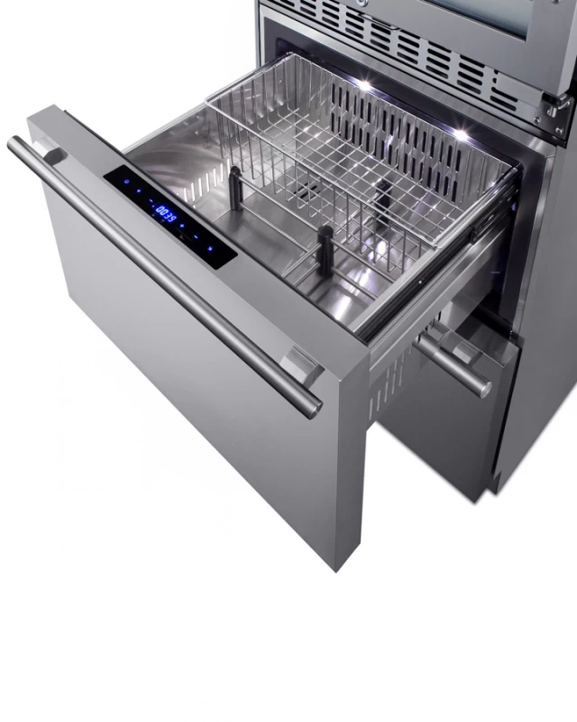 24" Wide Combination Dual-Zone Wine Cellar and 2-Drawer Refrigerator-Freezer SWCDRF24