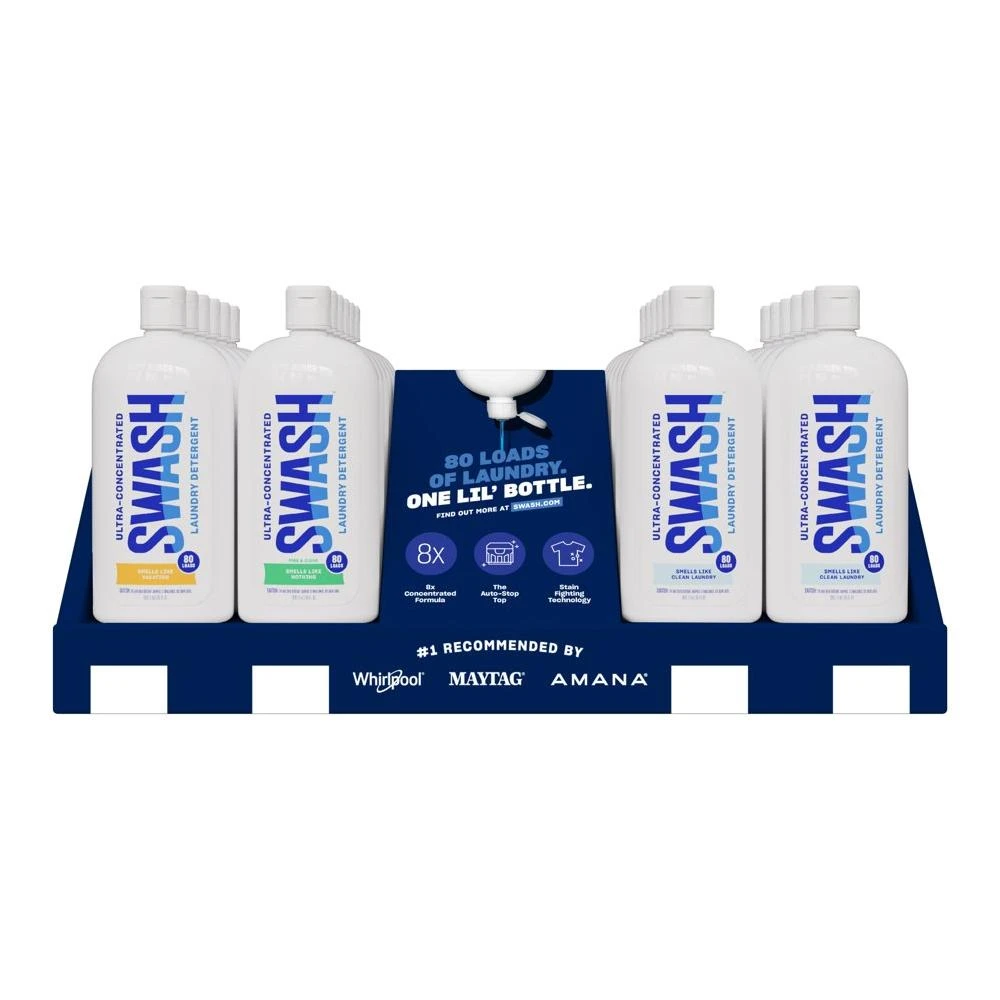 Display: 24 ct. Swash laundry detergent in a full color printed countertop display SWHCTDET