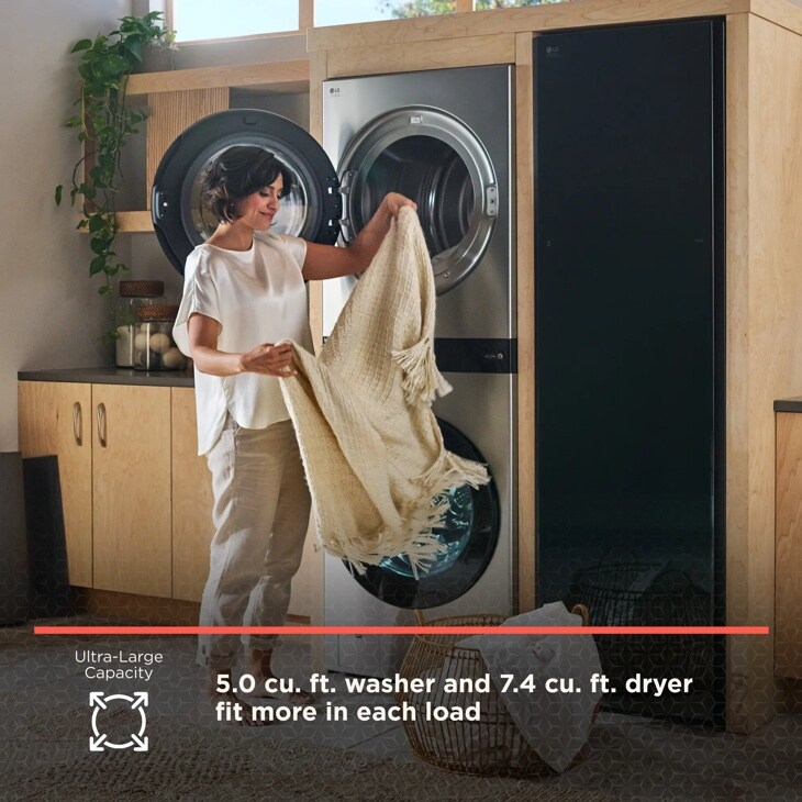 LG STUDIO WashTower™ Smart Front Load 5.0 cu. ft. Washer and 7.4 cu. ft. Electric Dryer with Center Control® view 14