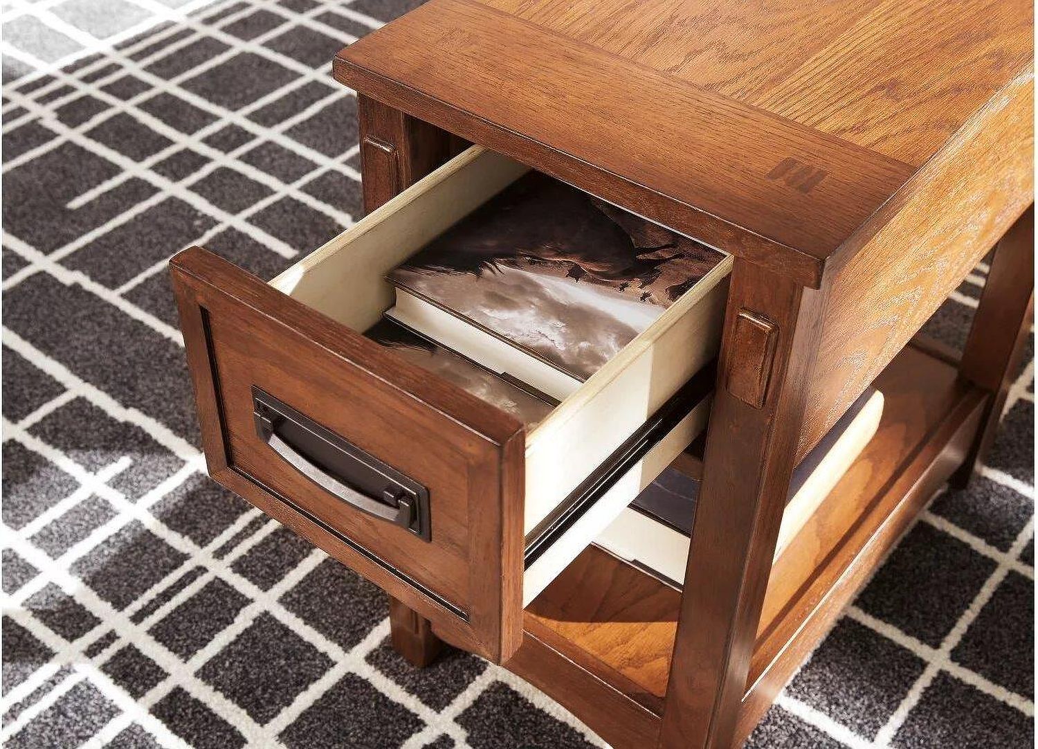 Chairside End Program Chair Side Drawer End Table T007319