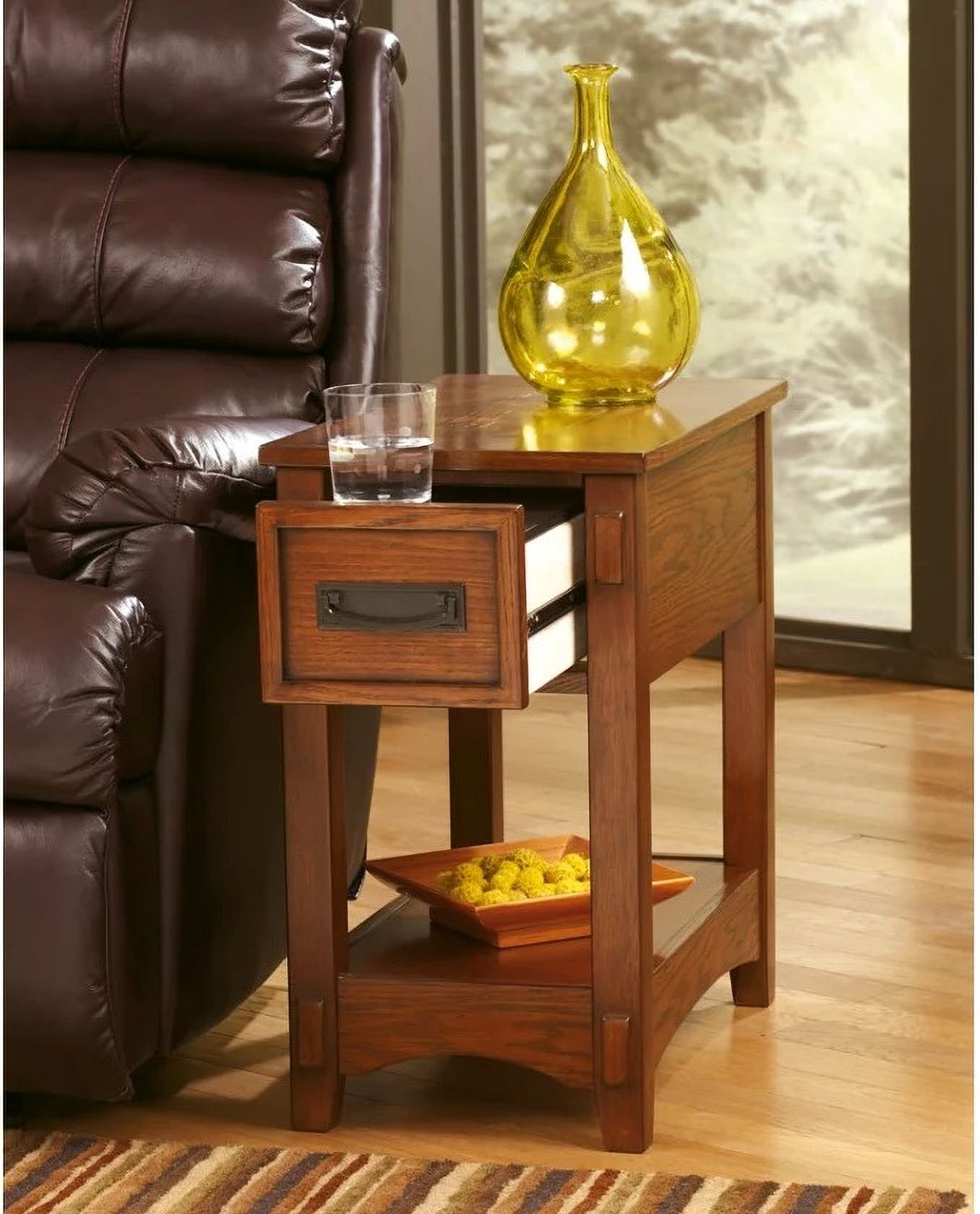 Chairside End Program Chair Side Drawer End Table T007319